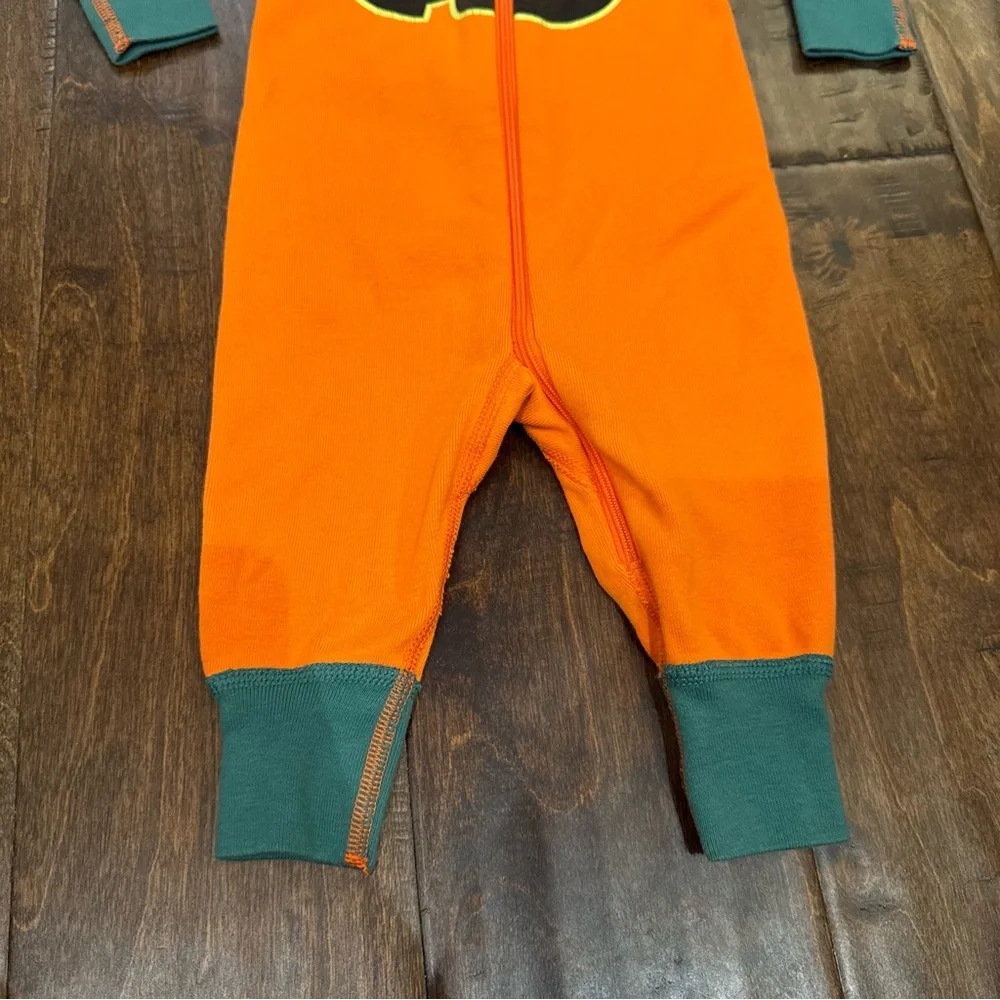 Hanna Andersson Baby Zip Sleeper Jack-O-lantern Halloween Pumpkin size 3-6 Month